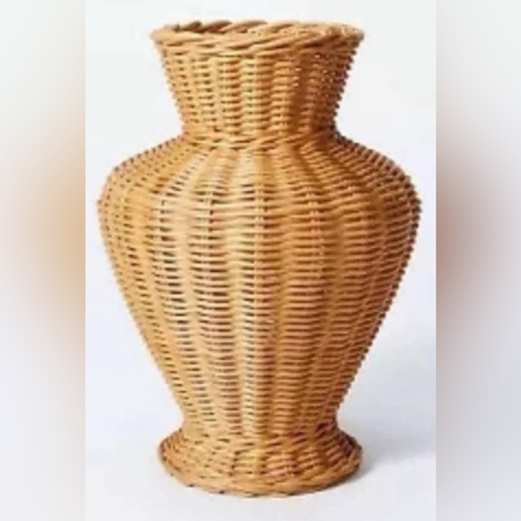 COPY - Studio McGee Rattan Wicker Fall Vase. - Picture 1 of 4